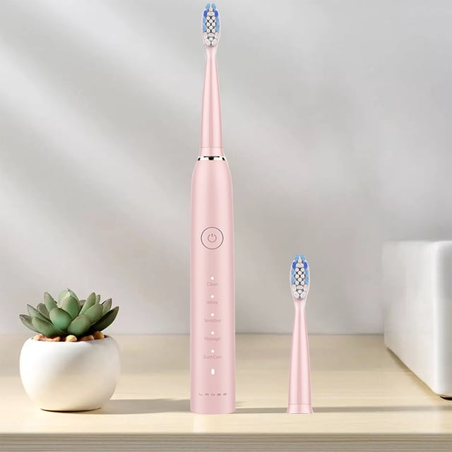 Danhjin Electric Toothbrush Toothbrush With 2 Brush Heads , 5 Modes Toothbrush For Adults , Travel Rechargeable Power Toothbrush With Timer