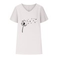 thumbnail image 4 of Birdeem Blouses pour Femmes T-Shirt Décontracté à Imprimé à Col en V à Manches Courtes pour Femmes, 4 of 12