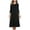 Black, variant on QUYUON Bridal Shower Dresses for Bride Clearance Casual Pleated 3/4 Sleeve Dress Plus Size Dresses Women Casual Crew Neck Midi Shirt Dress Style D-1206 3XL