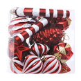 thumbnail image 2 of TopLLC 16 Pcs Christmas Tree Hanging Ornaments Set, Pre-Tied Shatterproof Plastic Assorted Baubles with Rope, Glitter Xmas Tree Decorative Pendants Christmas Decorations for Party Holiday Wedding, 2 of 6