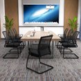 thumbnail image 2 of Patiojoy Office Mesh Chair Set of 8 Office Guest Conference Chair w/ Lumbar Support Ergonomic Backrest Metal Frame Sled Base Reception Conference Chair, 2 of 7