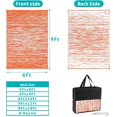 thumbnail image 2 of Findosom Tapis d'Extérieur Imperméable à Rayures 6'x9', Tapis de Paille en Plastique Pliable et Réversible, Grand Tapis de Patio pour Extérieur, RV, Patio, Jardin, Terrasse, Pique-Nique, Plage, Camping Orange, 2 of 6