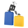 thumbnail image 1 of lionlar Cattlebell Drum Noisemaker Percussion Instrument Cowbell Double Mounted Bell Set F, 1 of 9