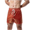 thumbnail image 2 of Styesk Mens Shorts Man Solid-Color Casual Sports Breathable Running Training Drawstring Pocket Shorts, 2 of 6