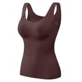 thumbnail image 1 of RXIRUCGD Haut Chaud Chauffant pour Femmes, Mode, Uni, à Encolure Ronde, avec Coussinet de Poitrine ( Brun, Taille : TG ), 1 of 3