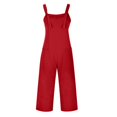 thumbnail image 5 of B91xZ Combinaisons Décontractées Sans Manches pour Femmes une-Pièce Bretelles Réglables Pantalons Chauds Décontractés, Rouge TTG, 5 of 5