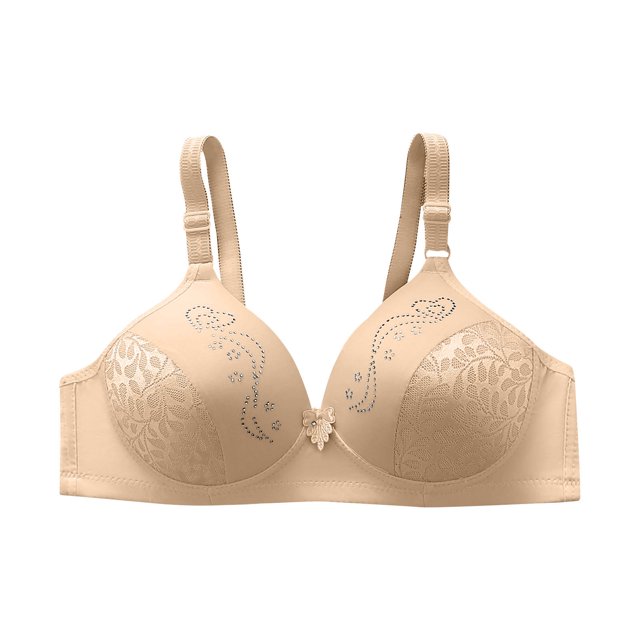 XZNGL Womans Embroidered Glossy Comfortable Breathable Bra Underwear No Rims