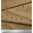 thumbnail image 1 of Soimoi Brown Modal Satin Fabric Butidar Jamdani Print Fabric by the Yard 42 Inch Wide, 1 of 2