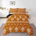 thumbnail image 1 of Erosebridal Orange Aztec Bedding Sets Twin with Comforter, Farmhouse Abstract Art Duvet Insert, Reversible 2pcs, 1 of 8