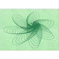 thumbnail image 1 of Ahgly Company Tapis Rectangulaire d'Intérieur Lavable en Machine Vert Menthe Transitionnel, 4 Pieds x 6 Pieds, 1 of 7