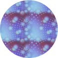 thumbnail image 1 of Ahgly Tapis Rond Lavable en Machine Intérieur Transitionnel Bleu Cristal, 4 Pieds Rond, 1 of 7