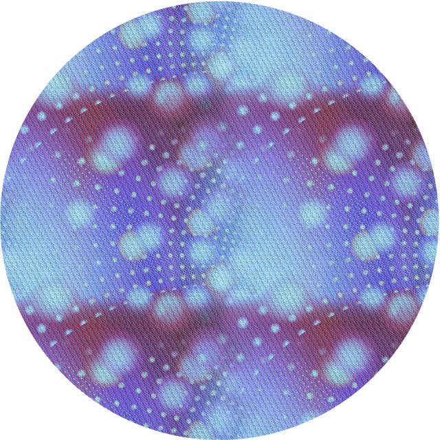 Ahgly Tapis Rond Lavable en Machine Intérieur Transitionnel Bleu Cristal, 4 Pieds Rond