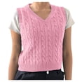 thumbnail image 1 of Fridja Débardeur Tricoté Sans Manches pour Femmes, Haut Court Uniforme, 1 of 4