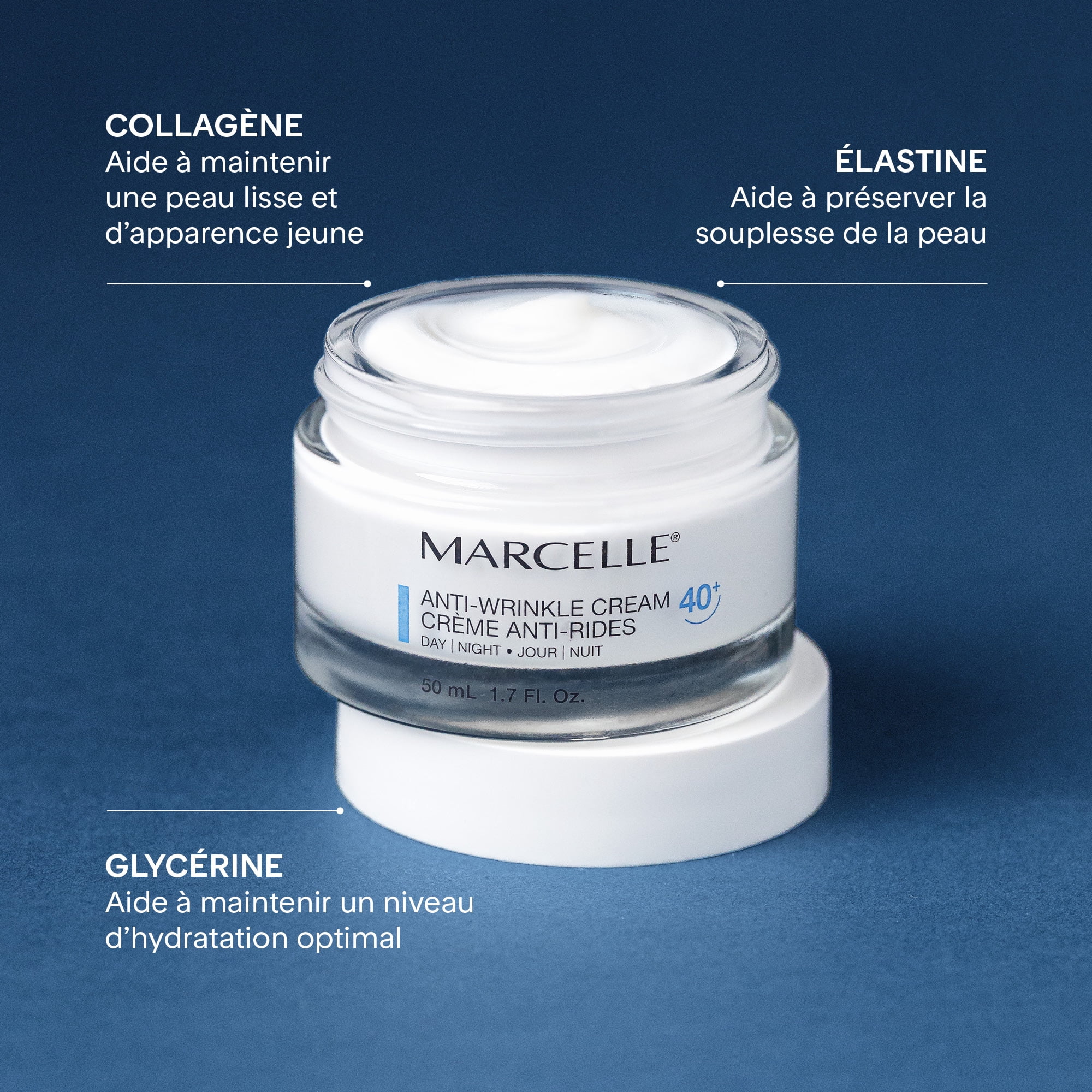 Marcelle Crème anti-rides 40+, 50 ml