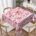 thumbnail image 1 of Valentines Day Tablecloth 60 Inch Square, Pink Love Hearts Table Cloth Romantic Valentine''s Day Tablecloth Dust-Proof Wrinkle Resistant Rustic Tablecloth for Home Dining Room Party, 1 of 5
