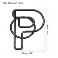 thumbnail image 2 of Unique Bargains Paper Clip Coated Letter P Shape Alphabet Clips Bookmarks, Black, 100 Count, 2 of 6