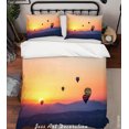 thumbnail image 3 of 3D Sunset Sky Hot Air Balloon Quilt Cover Set Bedding Set Duvet Cover, 3 of 3