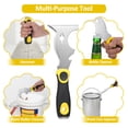 thumbnail image 4 of Multifunctional 420 Stainless Steel Multifunctional Putty Shovel with Two-Color Anti-Slip Handle, Paint Scraper 10 in 1 Putty Knife Multi-Use Painters Tool, Taping Knife, Paint, 4 of 6