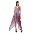 thumbnail image 1 of Moomaya Robe à Ourlet Asymétrique pour Femmes, Robe à Bretelles Spaghetti à Dos Nu avec Mouchoir, 1 of 1