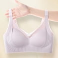 thumbnail image 4 of Amzcrzy 3PC Womens Bras Comfortable Supportive Lift Push up Bra Trendy Solid Color Ribbed Seamless T Shirt Bra L, 4 of 9
