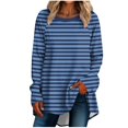 thumbnail image 1 of Birdeem Hauts pour Femmes Décontractés Été Manches 3/4 Femmes Décontractées Manches Longues Col Rond Hauts Blouse Ample Imprimé Graphique Chemise Hauts et Blouses Été, 1 of 5
