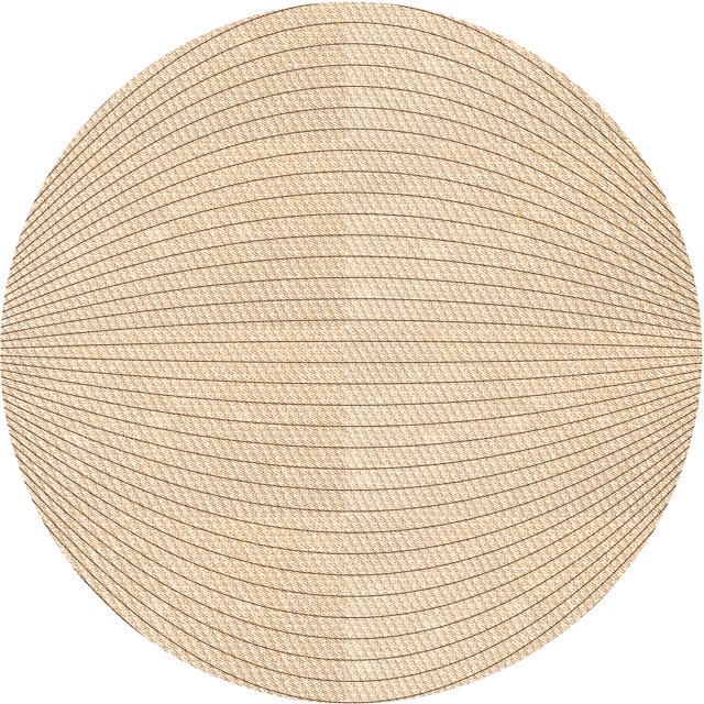 Ahgly Company Tapis d'Intérieur Ronds Transitionnels Lavables à la Machine Brun Sable Brun, 5 Pieds Rond