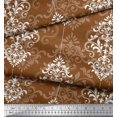thumbnail image 2 of Soimoi Modal Satin Fabric Filigree Damask Print Sewing Fabric Yard 42 Inch Wide, 2 of 3