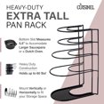 thumbnail image 4 of Cuisinel 15 In Heavy Duty Extra Large 5 Pan & Pot Organizer 5 Tier Rack, Black, 4 of 6