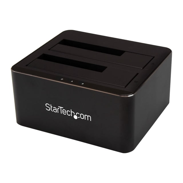 StarTech.com Dual-Bay USB 3.0 to SATA Hard Drive Docking Station, USB Hard Drive Dock, External 2.53.5 SATA IIIIII, SSDHDD Docking Station, Hot-Swap Hard Drive Bays - Top-Loading - HDD docking station - bays: 2 - 2.5", 3.5" - SATA 6Gb/s - USB 3.0 - black - for P/N: SVA12M5NA