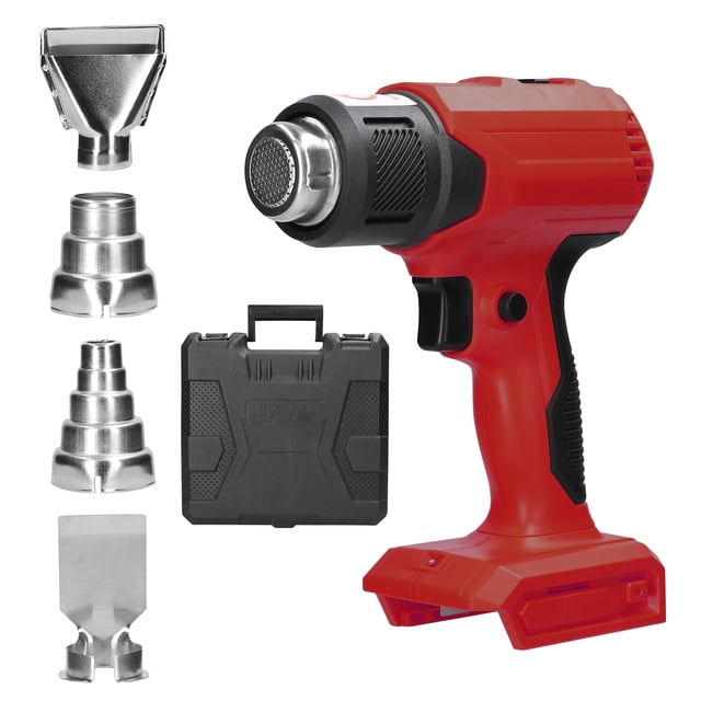 Amdohai Machine à Air Chaud Portative Sans Fil au Lithium Rechargeable Équipement de Chauffage Températures Réglables Outil Électrique avec 4 Embouts Compatible avec Batterie au Lithium Makita 18V