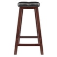 thumbnail image 3 of Winsome Mona Cushion Saddle Seat Counter Stool, Black & Walnut - 94064, 3 of 7