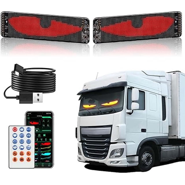 Boovnll Tool Kit, Thin Flexible Led Display Screen Panel Suitable for Car Back Window Personalized Big Eye Lights for Truck Windshield with Remote, Tool Set, Home Essentials, Household Essentials