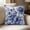 Blue, variant on Decorative Pillow Cover for Couch | Sofa Cushion Case with Printed Pattern | Linen Texture Throw Pillowcase for Living Room Bedroom | Backrest Waist Support Cushion Cover | 18x18 Inch Single Pack