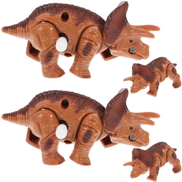 CHUANK 4 Pcs Jouets Dinosaures à Remonter pour Enfants Jouets à Remontoir Dinosaure