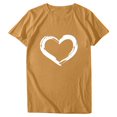 thumbnail image 1 of Babysbule Hauts pour Femmes en Liquidation Femmes Manches Courtes Col Rond Imprimé en Forme de Cœur Hauts Décontractés Blouse T-shirt, 1 of 7