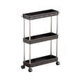 thumbnail image 1 of Bfogop Rolling Storage Cart, 3 Tier Bathroom Storage Organizer Utility Cart Mobile Shelving Unit, Multi-Purpose for Kitchen Office Bathroom Laundry Narrow Places, 1 of 6