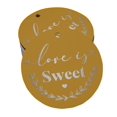 thumbnail image 1 of Inkdotpot 50 Pack Real Silver Foil Paper Tag Love Is Sweet Wedding Favor Hang Tag, 1 of 6
