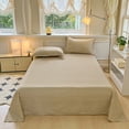 thumbnail image 1 of EGNMCR Solid Color Washed Cottons Bed Sheet And Pillowcase Set Plain Holiday Gift Duvet Sheet Three Piece Set cotton bed sheets and pillowcases, 1 of 6