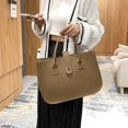 thumbnail image 3 of Women Handbag Portable Handle Solid Color Large Capacity Rectangle Gift Thickened Felt Ladies Tote Bag Purse Daily Life, 3 of 10