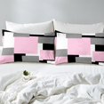 thumbnail image 4 of Erosebridal Geometric Sheet Set Twin, Square Rectangle Bedding Sets Twin Size, Abstract Stripe Decor 3pcs, 4 of 7