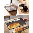 thumbnail image 3 of Stainless Steel Flat Bottom Baking Tray with Mesh Set Square Barbecue Plate with Cooling Rack, 3 of 8