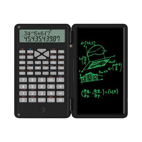 Lksixu Calculatrice à Fonctions Scientifiques avec Tablette d'Écriture LCD 12 Chiffres Affichage à Double Ligne Bureau Apprentissage Maison Écriture Manuscrite Calculatrice Multifonctionnelle Calculatrice Multifonctionnelle Électronique pour la Maison