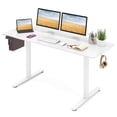 thumbnail image 1 of Costway 63 x 24 Inch Sit Stand Desk Height Adjustable Electric Standing Desk White, 1 of 10