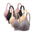 thumbnail image 1 of Yuyuzo Wireless Bras for Women 4 Pack Full Coverage Plus Size Liftup Support Push up Everyday Bras, 1 of 6