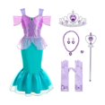 thumbnail image 1 of Girls Mermaid Princess Ariel Costume Cosplay Carnival Birthday Party Mermaid Dress, 1 of 8
