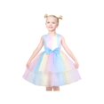 thumbnail image 2 of Girls Dress Multicolor Rainbow Bow Tie Butterfly Tulle Party Princess 8 Years, 2 of 7