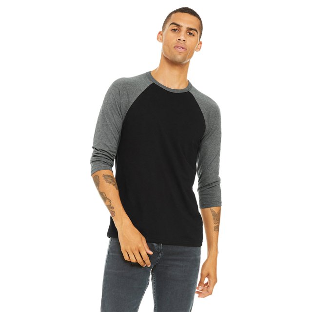 Bella + Canvas Unisex 3/4-Sleeve Baseball T-Shirt