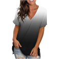 thumbnail image 2 of Birdeem T-Shirt Décontracté Mode Femme Col en V Manches Courtes Ample, 2 of 12