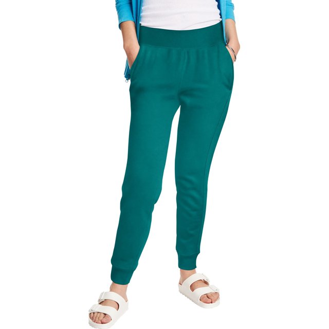 Hanes Womens EcoSmart Fleece Joggers, M, Jade Pine