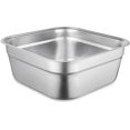 thumbnail image 1 of Stainless Steel Washing Up Bowl, Multi-Purpose Dish Tub for Sink, Large Square Container for Kitchen, Vegetable Washing Basin, Sturdy Dishpan for Home, 1 of 6